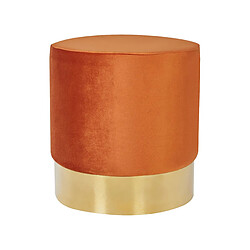 Beliani Pouf SOPHIA Orange Velours