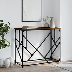 Maison Chic Table console | Meuble d'entrée | Table d'appoint chêne marron 100x40x80 cm bois d'ingénierie -GKD98701