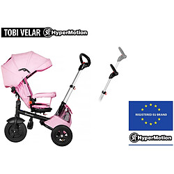 Avis HyperMotion Poussette Tricycle Pour Enfant 1-5 ans TOBI VELAR Rose