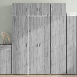 vidaXL Buffet haut sonoma gris 70x42,5x185 cm bois d'ingénierie