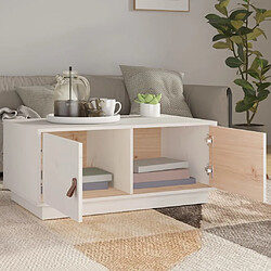 Avis Maison Chic Table basse,Table Console Table d'appoint, Table pour salon Blanc 80x50x35 cm Bois massif de pin -MN86864