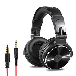 Chrono OneOdio Over Ear Casques pour femmes et filles, Casques audio stéréo basse filaire avec port de partage et pilote de 50 mm Casques en or rose avec micro pour PC Téléphone portable Guitare Piano Mp3/4 Tablette(noir)