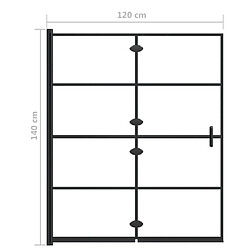 vidaXL Cabine de douche pliable ESG 120x140 cm Noir pas cher