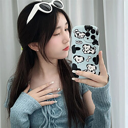 GUPBOO Étui pour iPhone12 Simple lait blanc motif os chiot mignon étui de téléphone portable anti-chute doux