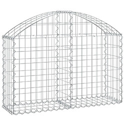 vidaXL Panier de gabions arqué 100x30x60/80 cm Fer galvanisé