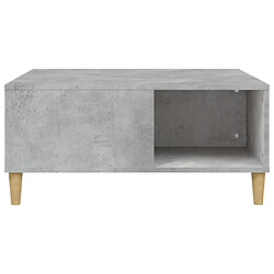 Maison Chic Table basse,Table Console Table d'appoint, Table pour salon gris béton 80x80x36,5 cm bois d'ingénierie -MN46475 pas cher