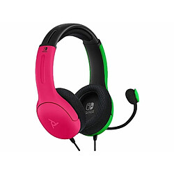 Casque filaire PDP Nintendo Switch LVL40 rose/vert