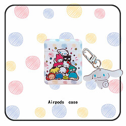 GUPBOO Airpods Coque Housse Étui Protecteur Compatible pour AirPods Pro-Pendentif de dessin animé mignon chien cannelle femelle