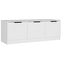 Maison Chic Meuble TV scandinave - Banc TV pour salon Blanc 102x35x36,5 cm Bois d'ingénierie -MN52921