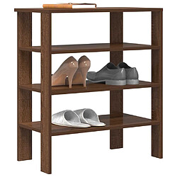 vidaXL Étagère à chaussures chêne marron 61x32x70 cm bois d'ingénierie