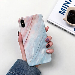 Wewoo Cas antichoc de TPU de texture de marbre brillant de pleine couverture pour l'iPhone X / XS