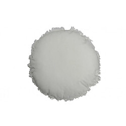 Dansmamaison Coussin Rond Velours Coton/Lin Blanc