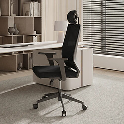 Acheter ICONIK INTERIOR Chaise de bureau ergonomique avec roulettes et accoudoirs - Pebbles Noir