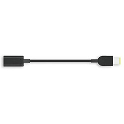 Lenovo 4X90U45346 adaptateur et connecteur de câbles USB-C Slim-tip Noir (USB-C TO SLIM TIP CABLE ADAPTER - .)