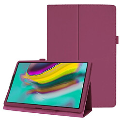 Etui en PU texture litchi avec support violet pour votre Samsung Galaxy Tab A 10.1 (2019) SM-T515