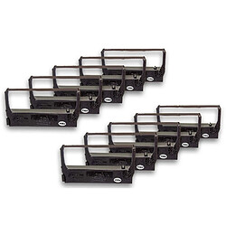 vhbw 10x Rubans à encre pour imprimante matricielle Epson 250, 250 Serie, 252, 255, 257, 260, 260 Serie, 262, 264 comme ERC-23, C43S015360, ERC-23B