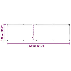 vidaXL Couverture végétale avec œillets 1x8 m PVC pas cher