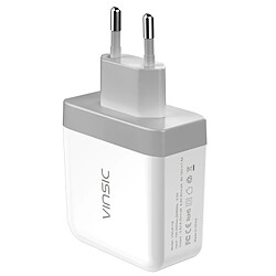 Avis Wewoo Pour iPhone, Galaxy, Huawei, Xiaomi, LG, HTC et autres smartphone 18W Portable Smart chargeur rapide 3.0, prise de l'UE,