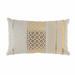 Paris Prix Coussin Déhoussable Gaya 30x50cm Beige & Or