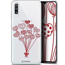 Caseink Coque Pour Samsung Galaxy A70 (6.7 ) [Gel HD Collection Love Saint Valentin Design Ballons d'amour - Souple - Ultra Fin - Imprimé en France]