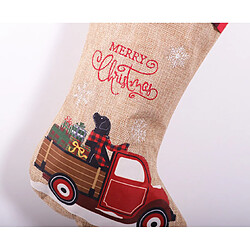 C330 Chaussettes de camion de Noël Chaussettes Sac cadeau Sac de bonbons de Noël Pendentif Décoration de Noël pour la fête de Noël