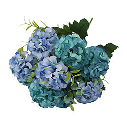 fleurs artificielles de chrysanthème bouquet de mariage fête décoration bleu pas cher