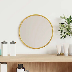 vidaXL Miroir mural Doré Ø 20 cm Rond