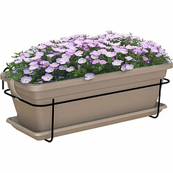 Artevasi Kit balcon Jardinière 50 cm taupe 50 x 19,5 x Hauteur 16,3 cm - 1,2 L