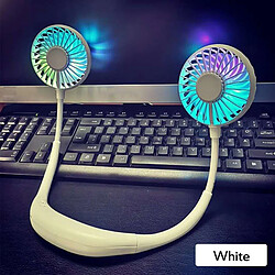 Avis (4) Ventilateur Personnel USB Mains Libres Réglable à 3 Vitesses Aromathérapie Portable Mini Casque à LED Design Tour de Cou Suspendu