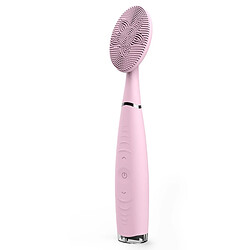 Wewoo YJK038 IPX6 Instrument de nettoyage facial à la silicone intelligent haute fréquencevibrantpour le visage Rose