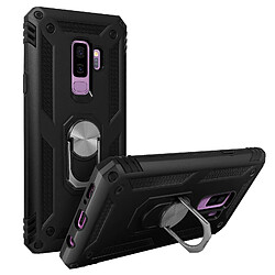 Avizar Coque Samsung Galaxy S9 Plus Hybride Rigide Souple Bague Support Vidéo noir