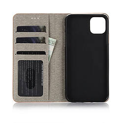 Wewoo Coque Étui en cuir horizontale et support pour cartes et porte-cartes iPhone 11 Pro brun clair pas cher