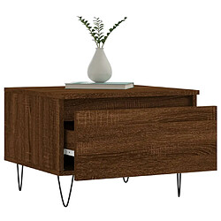 Avis vidaXL Table basse chêne marron 50x46x35 cm bois d'ingénierie