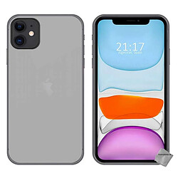 Htdmobiles Coque silicone gel fine pour Apple iPhone 11 + film ecran - BLANC TRANSPARENT