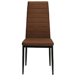 Avis Maison Chic Lot de 6 Chaises à manger modernes,Chaises à dîner marron tissu -MN51821