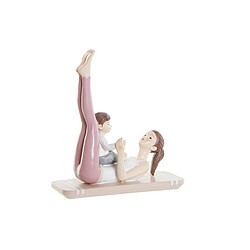 Figurine Décorative DKD Home Decor Rose Résine Yoga (15,5 x 6,5 x 17 cm)