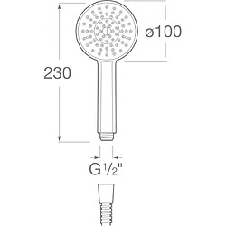 Douchette Stella 10 cm 1 jet - ROCA*