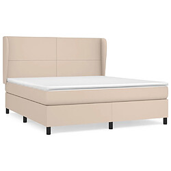 vidaXL Sommier à lattes de lit avec matelas Cappuccino 180x200 cm