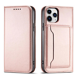 Ozzzo etui pour cartes magnetiques pour iphone 12 pro max pouch card wallet card support rose