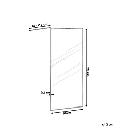 Avis Beliani Parois de douche 90 x 190 cm Noir WASPAM II