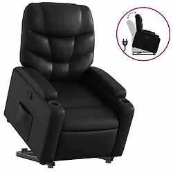 Maison Chic Fauteuil Relax pour salon, Fauteuil inclinable Noir Similicuir -GKD94100