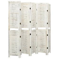 Acheter Maison Chic Paravent/Cloison de séparation 6 panneaux Blanc antique 215x166 cm Bois -MN49942