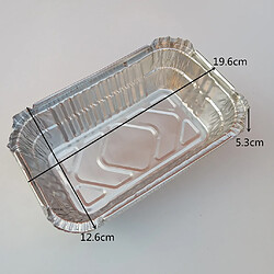 Paquet De 20 Casseroles Jetables De Grille En Aluminium Pour Barbecue 700ml 20x13x5cm