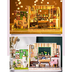 Maison de Poupée en bois Miniature DIY Kit Maison avec des Meubles, 1:24 DIY Dollhouse Kit de Noël Cadeaux