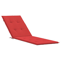 vidaXL Coussin de chaise de terrasse rouge (75+105)x50x4 cm