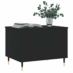 Avis Maison Chic Tabls basse,Table Console pour salon Noir 60x44,5x45 cm Bois d'ingénierie -MN25983