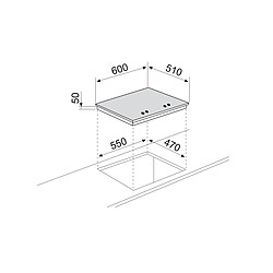 Table de cuisson gaz 60cm 4 feux noir - AV685HBK - AIRLUX