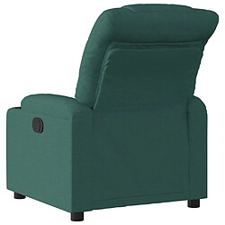 Acheter vidaXL Fauteuil inclinable électrique Vert foncé Tissu