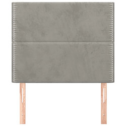 Avis Maison Chic Lot de 2 Têtes de lit design pour chambre - Décoration de lit Gris clair 100x5x78/88 cm Velours -MN99800