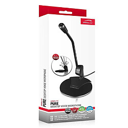 Avis Microphone Omnidirectionnel de Table sur Pied Noir SpeedLink